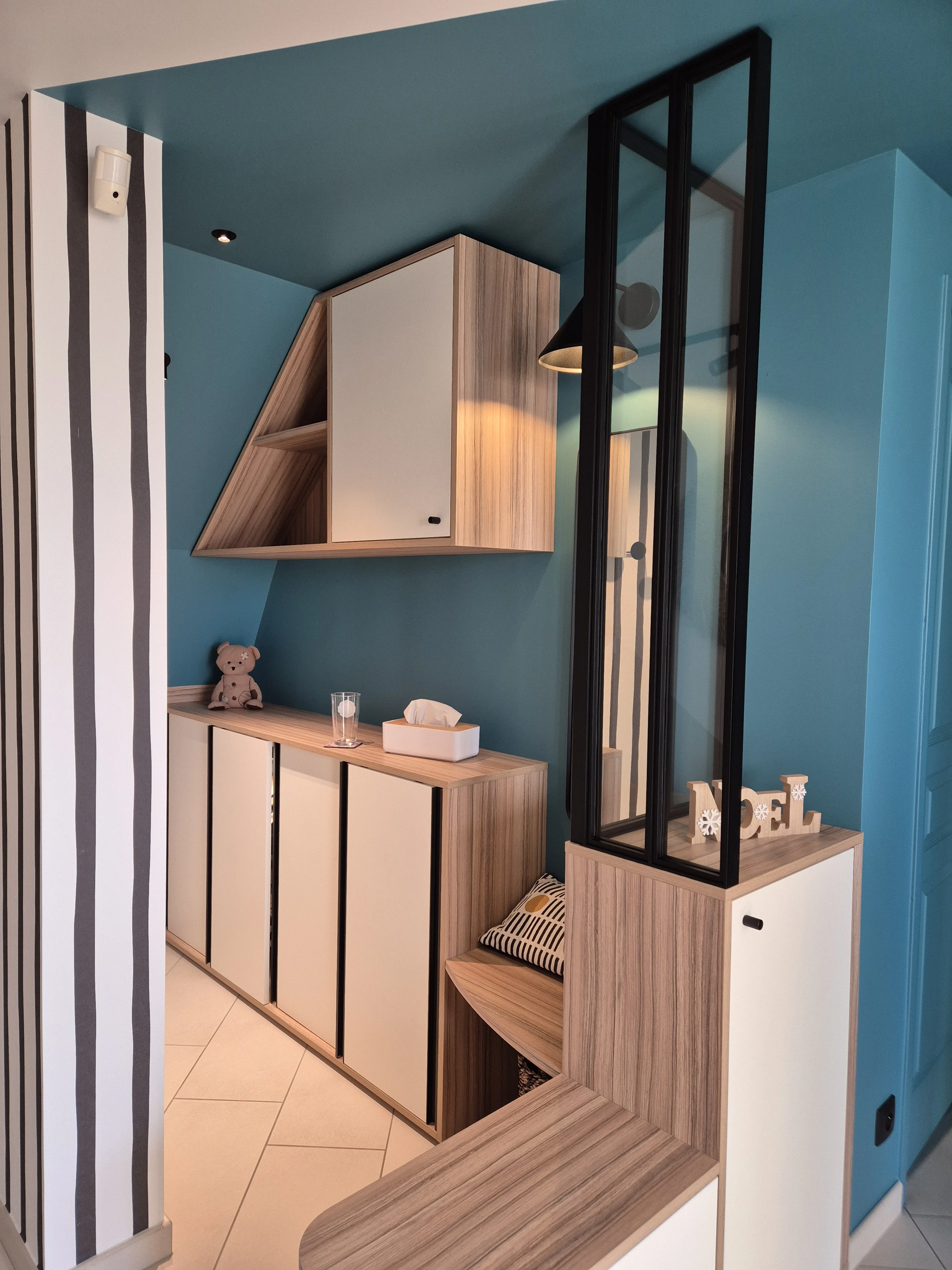 Projet Les Carrés — Verrière et rangements de l'entrée